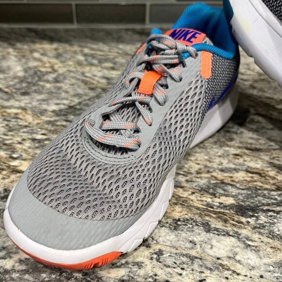 Nike Women's 5 Flex Experience RN 5 Gray Blue Orange Running Shoe Sneakers - Picture 2 of 11